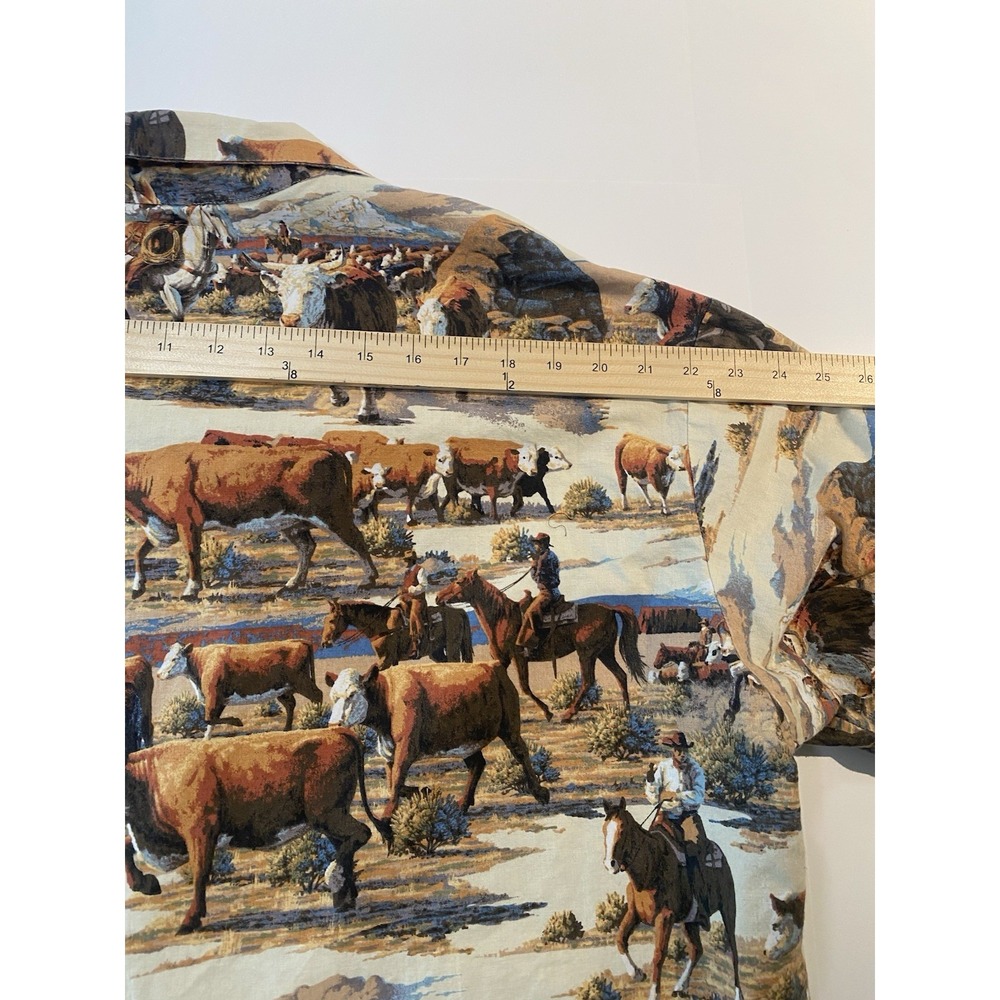 Ranch Hereford Cattle Drive, Cowboy & Horse, Ranch Hand, Roping & Riding 5XL - Picture 9 of 10
